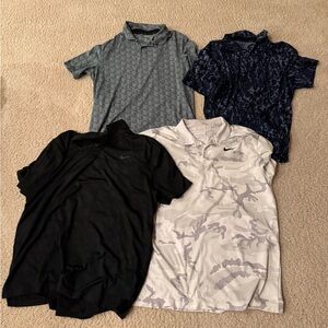 4 nike golf polos size large